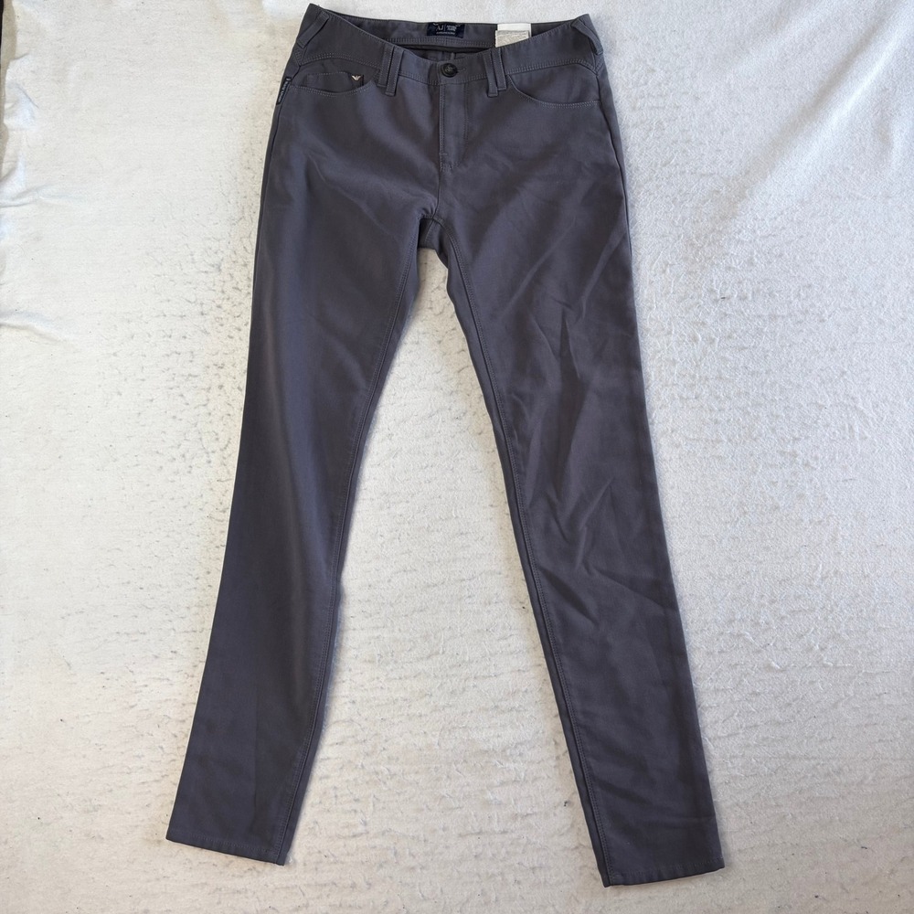Armani Jeans Pants Womens 26 Gray J28LO Skinny Made in Italy